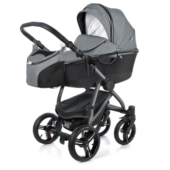 Коляска для новорожденных Esspero Newborn Lux Alu (шасси Graphite) — Asphalt
