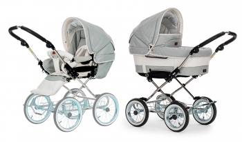 Коляска 2 в 1 Emmaljunga Mondial De Luxe (шасси Classic Chrome) — Pure