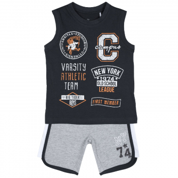 Комплект майка и шорты Chicco, цвет темно-серый