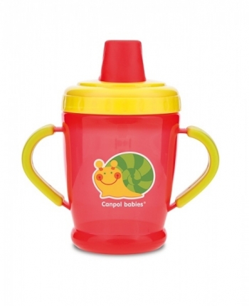 Поильник обучающий Canpol с мягким носиком арт. 21/600, 6+ мес., 260 мл — красный