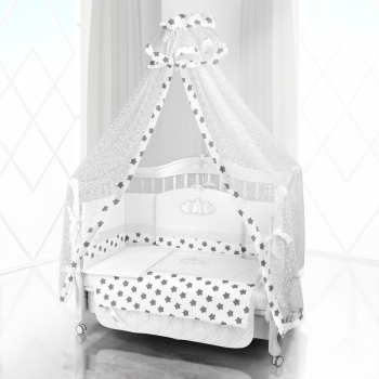 Комплект постельного белья Beatrice Bambini Unico Grande Stella (120х60) — bianco bianco grigio