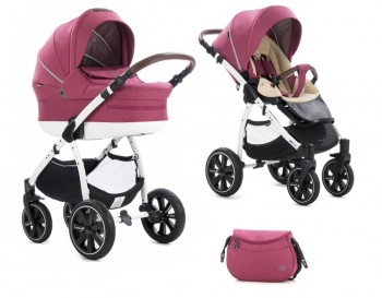 Коляска 2 в 1 Noordi Fjordi Classic Melange — Berry Melange 895/1/B/W