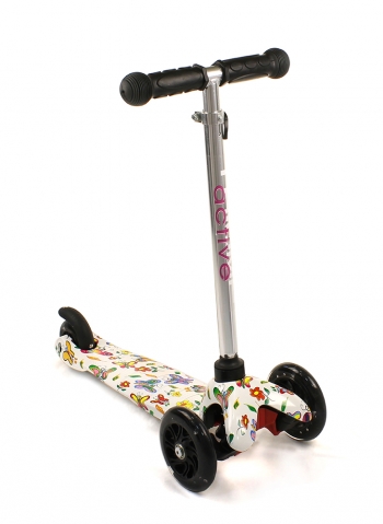 Трехколесный самокат Triumf Active Mini Up Flash Print SKL-06AHP — белый