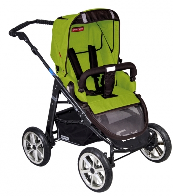 Коляска 3 в 1 Patron Fenix 4XC-B (черная рама) — spirit lime 659