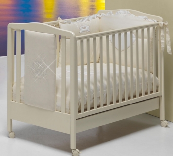 Детская кроватка Bambolina Soffio 125x65 — слоновая кость