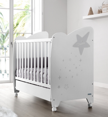 Кроватка 120x60 Micuna Estela — White/Grey