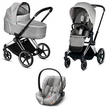 Коляска 3 в 1 Cybex Priam III Koi (Cloud Z i-Size) — Chrome Black