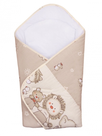 Одеяло-конверт Ceba Baby — Ducklings Brown принт