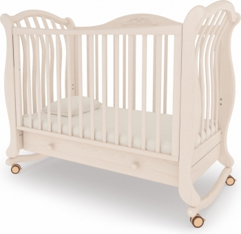 Кроватка Gandylyan (Гандылян) Габриэлла Люкс (колёса) — Выбеленный бук