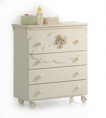 Комод пеленальный с ванночкой Baby Expert Abbracci by Trudi — кремовый