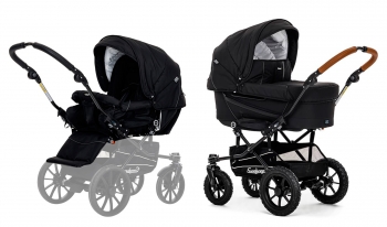 Коляска 2 в 1 Emmaljunga Edge Duo Combi Competition (шасси Duo S Outdoor) — black