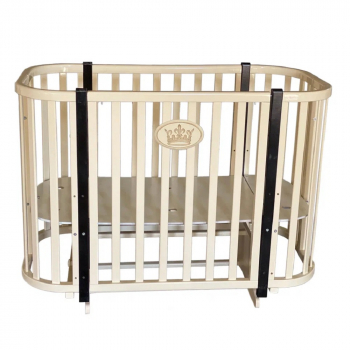 Детская кроватка КЕДР Estelle 4 (маятник) — Слоновая кость/Венге