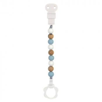 Держатель для соски Nattou Pacifinder Lapidou — wood-blue 879477