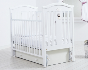 Детская кроватка Gandilyan (Гандылян) Даниэль маятник — Белый