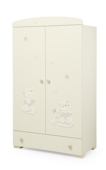 Шкаф двустворчатый Erbesi Nuvola — Ivory (слоновая кость)