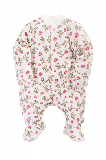 Комбинезон реглан с закрытыми ручками Веселый малыш 