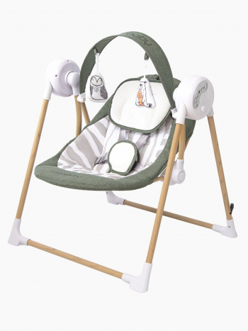 Электрокачели Amarobaby Wooden Swing — Хаки