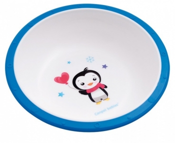 Миска пластиковая Canpol арт. 4/416, 4+ мес., пингвиненок — синий