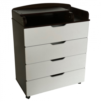 Пеленальный комод Антел Ульяна (8) МДФ 800/4 — Венге/Белый