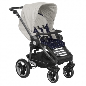 Прогулочная коляска Teutonia BeYou V4 Elite (шасси Graphite) — 6120-6175 Stone-Little Sailor