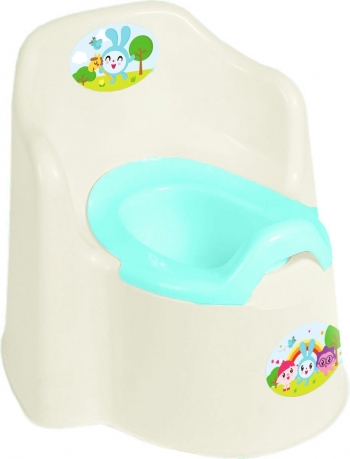 Горшок детский Little Angel "Littie king" Малышарики — молочный