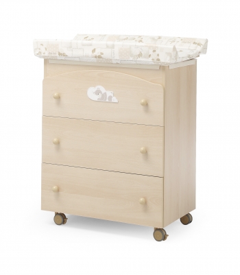 Пеленальный комод с ванночкой Erbesi Dormiglione — Natural (натуральный)