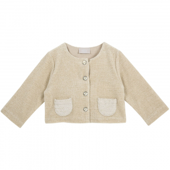 Кардиган Chicco с накладными карманами, цвет светло-бежевый (ошибка)