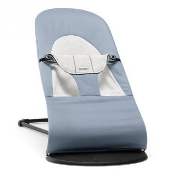 Детский шезлонг BabyBjorn Balance Cotton Jersey — 45/ голубой с серым
