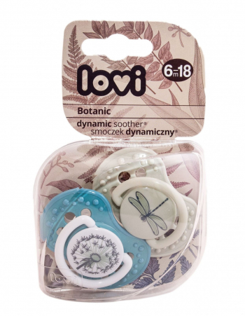 Пустышка динамическая Lovi Botanic арт. 22/871, силикон, 6-18 мес., 2 шт. — для мальчика