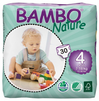 Подгузники Bambo Nature Max 7-18 кг (30 шт)