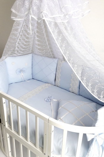 Комплект постельного белья Eco Line Бабочка (18 предметов) — Голубой