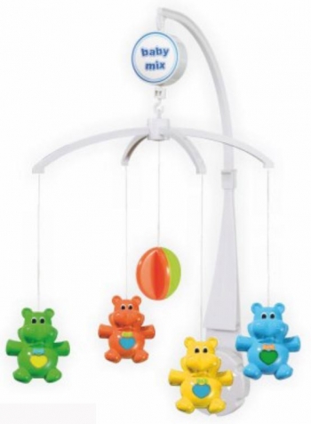 Музыкальная карусель Baby Mix — Бегемотики пластик
