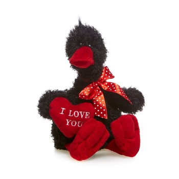 Мягкая игрушка Maxi Toys Утенок Кряк, 23 см — Черный с красным клювом