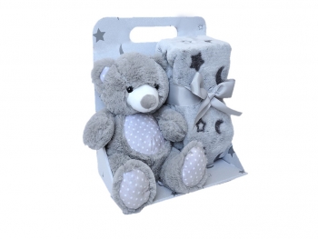 Набор Плед + игрушка Uviton — Мишка