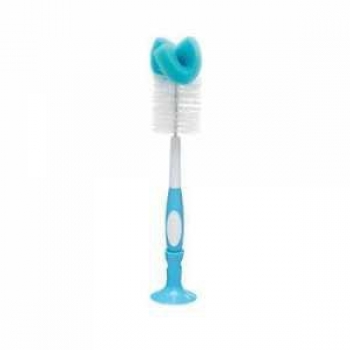 Ершик для мытья бутылочек и сосок Canpol с подставкой-присоской арт. 56/122 — синий