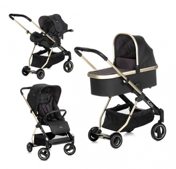 Коляска 3 в 1 iCoo Acrobat XL Plus Trioset — Diamond Caviar