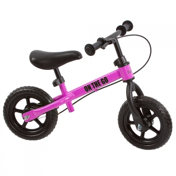 Велобег с тормозом 10" Funkids "On-The-Go" — Фуксия