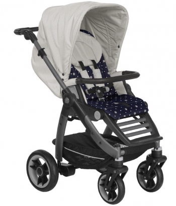 Прогулочная коляска Teutonia Cosmo V4 (шасси Graphite) — 6120-6175 Stone-Little Sailor