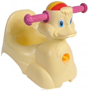 Горшок-игрушка Little Angel "Уточка" — жёлтый пастельный