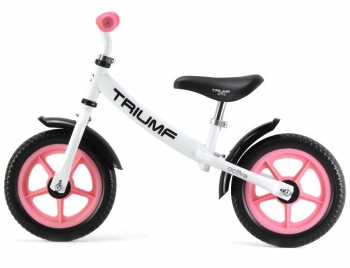 Беговел Triumf active AKB-1289 — белый-розовый