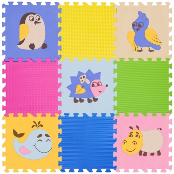 Коврик-пазл 12" с рисунками - NT Funkids "Окружающий Мир" — 06 / Дик. Животные