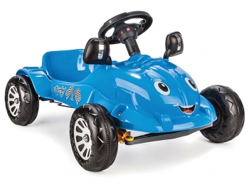 Педальная машина Pilsan "Herby" с сигналом — синий