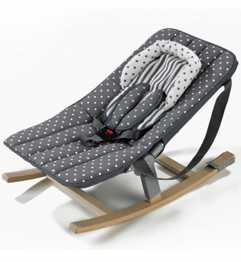 Шезлонг Geuther Rocco — серое в горошек