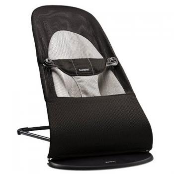 Детский шезлонг BabyBjorn Balance Soft Air — Black - Gray
