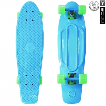 Скейтборд Y-SCOO Fishskateboard 22" — BLUE/green