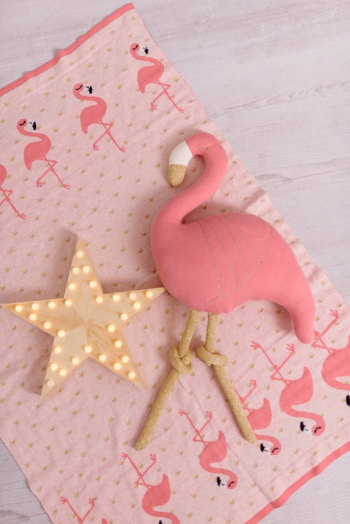 Одеяло Bizzi Growin Flamingo 75*100 вязанное BG032