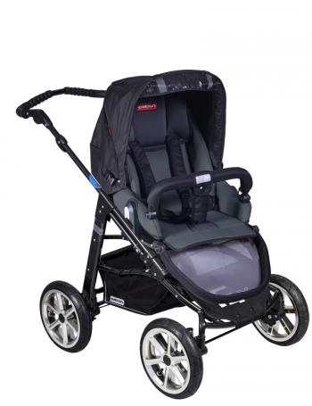 Прогулочная  коляска Patron Fenix 4XC-B (черная рама)  — gento smoke grey 605