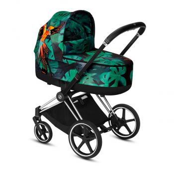 Коляска для новорожденных Cybex Priam III Birds of Paradise — Chrome Black