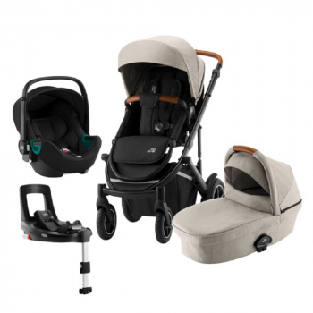 Коляска 3 в 1 Britax Römer Smile III i-sense + Flex Base iSense — Pure Beige/Space Black