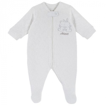 Комбинезон на молнии Chicco для мальчиков и девочек, цвет белый